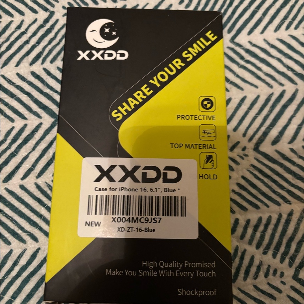 Yellow and Black Shockproof Case for iPhone 16
